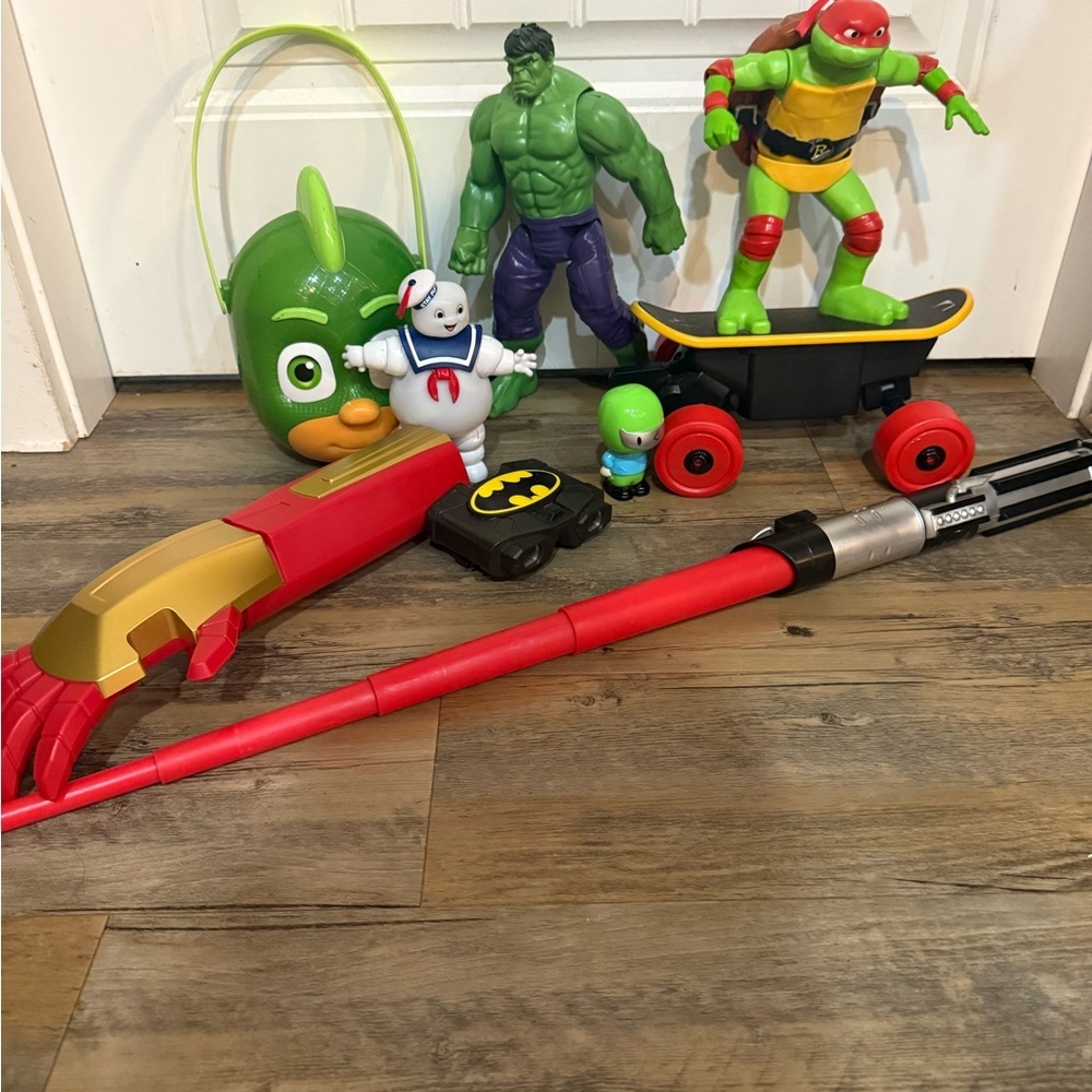 Superhero and Cartoon Character Toy Set